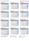 Kalender 2023 mit Ferien und Feiertagen Sudan