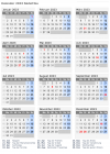 Kalender  mit Ferien und Feiertagen Südafrika