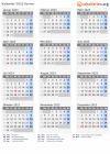 Kalender 2023 mit Ferien und Feiertagen Syrien