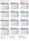 Kalender 2023 mit Ferien und Feiertagen Tansania