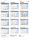 Kalender 2023 mit Ferien und Feiertagen Tschad