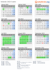 Kalender 2023 mit Ferien und Feiertagen Crudim