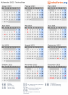 Kalender 2023 mit Ferien und Feiertagen Tschechien