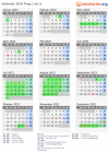 Kalender 2023 mit Ferien und Feiertagen Prag 1 bis 5