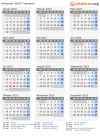 Kalender 2023 mit Ferien und Feiertagen Tunesien