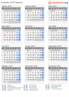 Kalender 2023 mit Ferien und Feiertagen Uganda