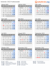 Kalender  mit Ferien und Feiertagen Vatikanstadt