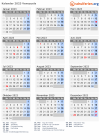 Kalender  mit Ferien und Feiertagen Venezuela