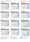 Kalender 2024 mit Ferien und Feiertagen Äthiopien