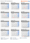 Kalender 2024 mit Ferien und Feiertagen Aserbaidschan