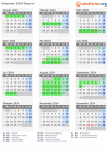 Kalender 2024 mit Ferien und Feiertagen Bayern