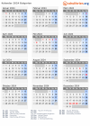 Kalender 2024 mit Ferien und Feiertagen Bulgarien
