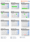 Kalender 2024 mit Ferien und Feiertagen Ballerup