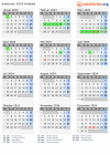 Kalender 2024 mit Ferien und Feiertagen Holbæk