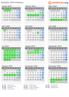 Kalender 2024 mit Ferien und Feiertagen Hvidovre