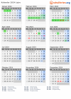 Kalender 2024 mit Ferien und Feiertagen Lejre