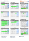 Kalender 2024 mit Ferien und Feiertagen Odder