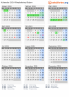 Kalender 2024 mit Ferien und Feiertagen Ringkøbing-Skjern