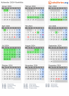 Kalender 2024 mit Ferien und Feiertagen Roskilde