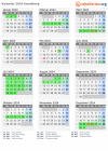 Kalender 2024 mit Ferien und Feiertagen Svendborg