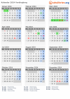 Kalender 2024 mit Ferien und Feiertagen Vordingborg