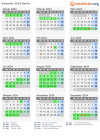 Kalender 2024 mit Ferien und Feiertagen Berlin