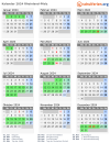 Kalender 2024 mit Ferien und Feiertagen Rheinland-Pfalz