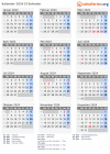 Kalender 2024 mit Ferien und Feiertagen El Salvador