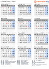 Kalender 2024 mit Ferien und Feiertagen Eritrea