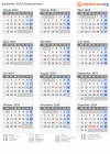 Kalender 2024 mit Feiertagen