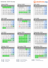Kalender 2024 mit Ferien und Feiertagen Drente