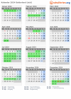 Kalender 2024 mit Ferien und Feiertagen Gelderland (süd)