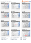 Kalender 2024 mit Ferien und Feiertagen Kampanien