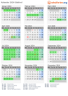 Kalender 2024 mit Ferien und Feiertagen Südtirol