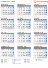 Kalender 2024 mit Ferien und Feiertagen Kanada