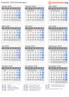 Kalender 2024 mit Ferien und Feiertagen Montenegro