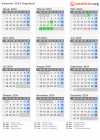 Kalender 2024 mit Ferien und Feiertagen Rogaland