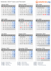 Kalender 2024 mit Ferien und Feiertagen Troms und Finnmark