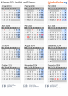 Kalender 2024 mit Ferien und Feiertagen Vestfold und Telemark