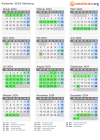 Kalender 2024 mit Ferien und Feiertagen Salzburg
