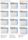 Kalender 2024 mit Ferien und Feiertagen Philippinen