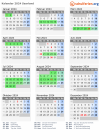 Kalender 2024 mit Ferien und Feiertagen Saarland