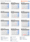 Kalender  mit Ferien und Feiertagen San Marino