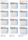 Kalender 2024 mit Ferien und Feiertagen Jura