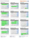 Kalender 2024 mit Ferien und Feiertagen Waadt