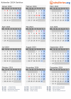 Kalender 2024 mit Ferien und Feiertagen Serbien