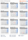 Kalender 2024 mit Ferien und Feiertagen Seychellen