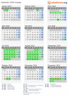 Kalender 2024 mit Ferien und Feiertagen Aussig