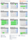 Kalender 2024 mit Ferien und Feiertagen Beneschau