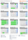 Kalender 2024 mit Ferien und Feiertagen Böhmisch Leipa